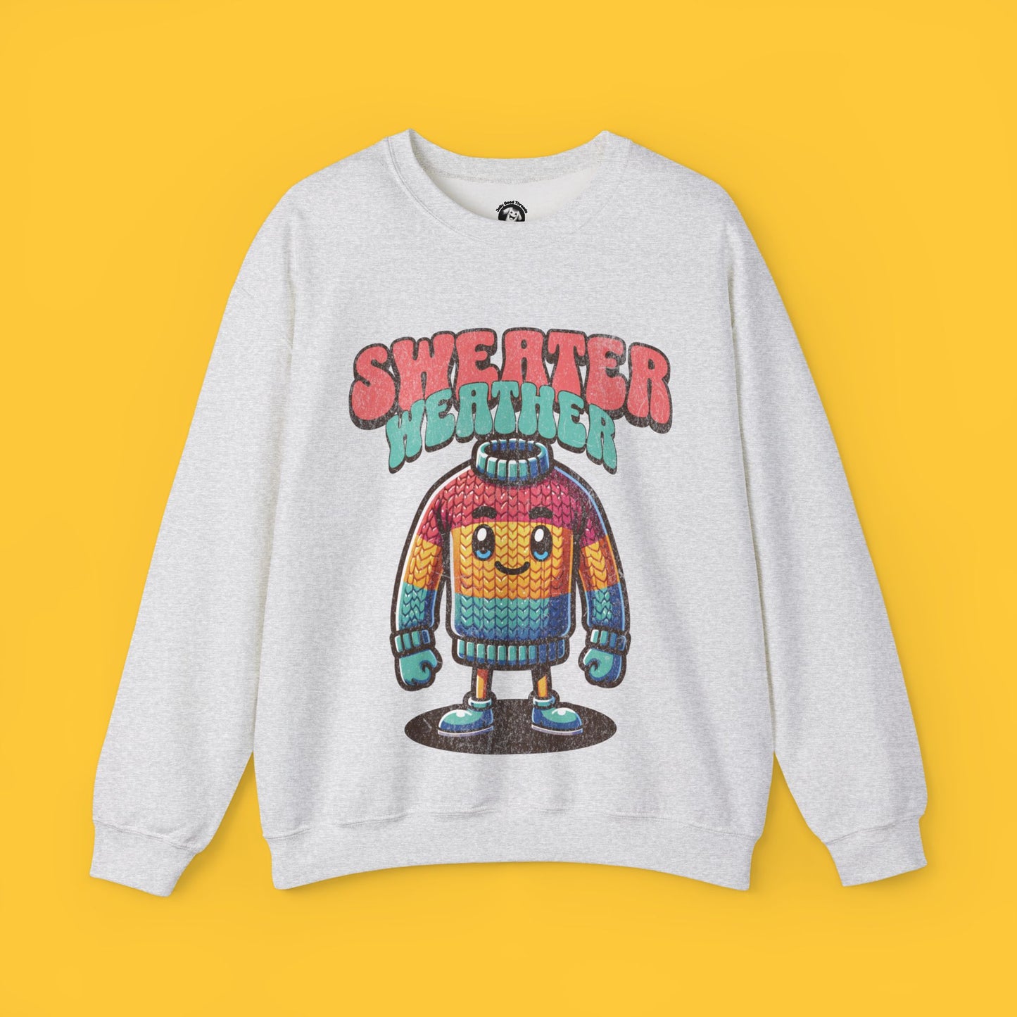 Sweater Weather Groovy Cartoon Sweatshirt