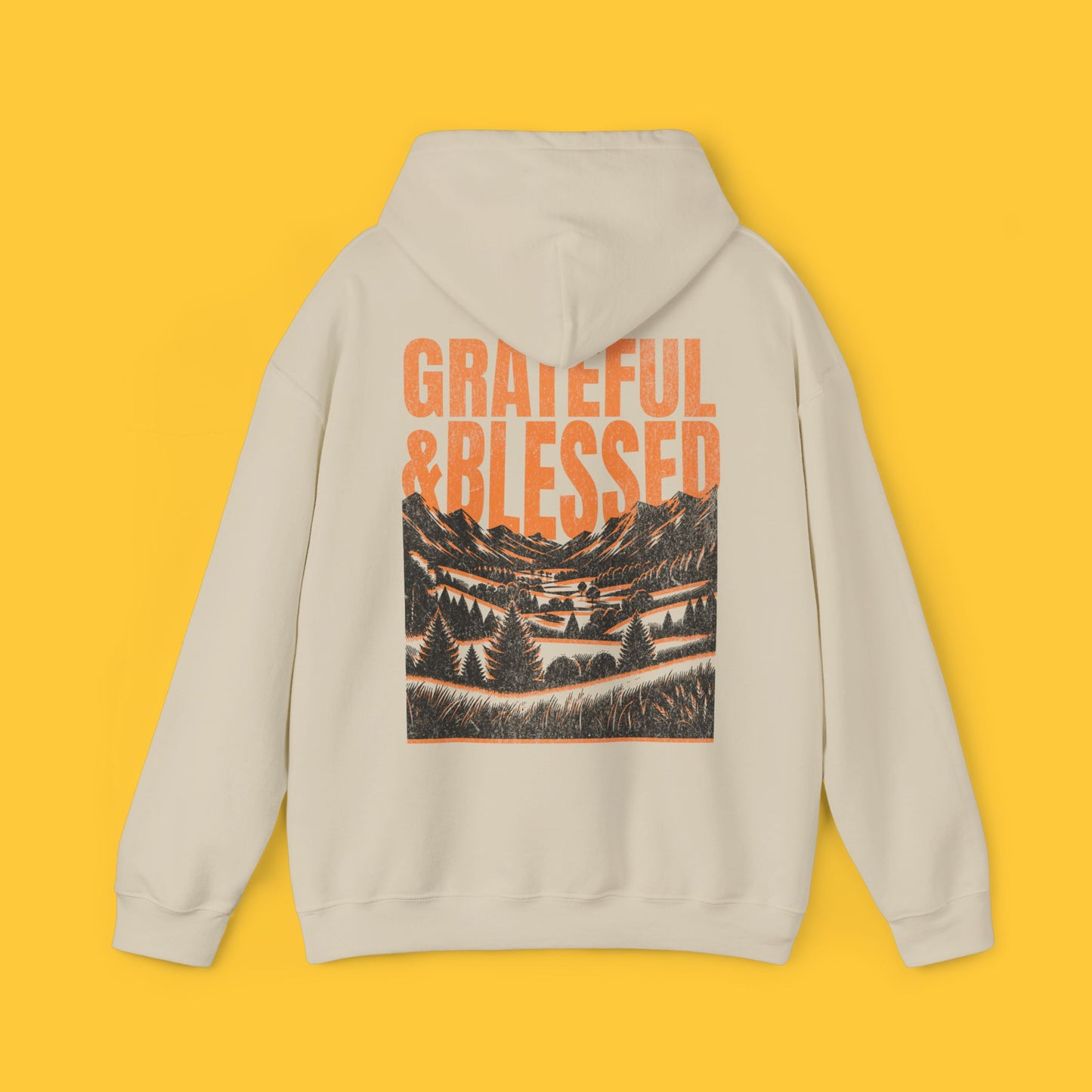 Grateful and Blessed: Landscape Silhouette Hoodie