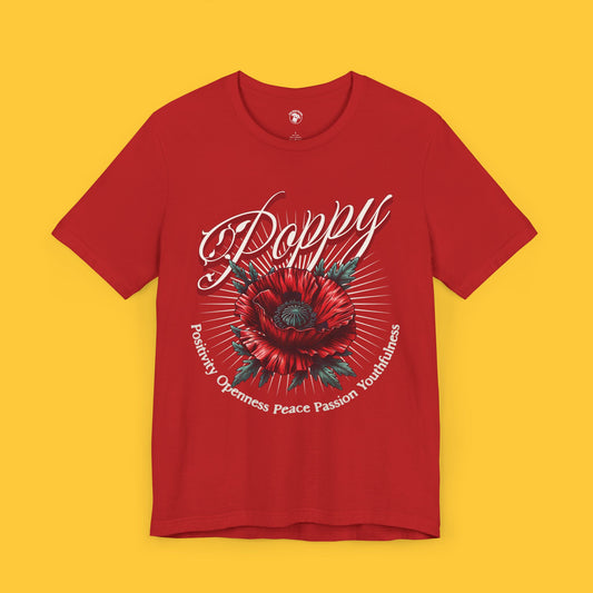 Poppy: Positivity Openness Peace Passion Youthfulness Tee