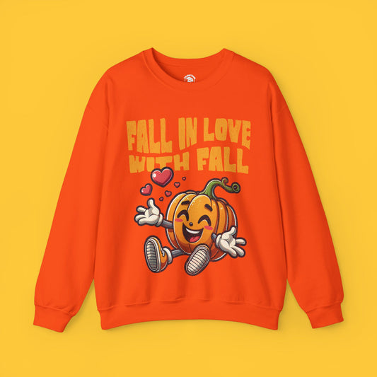 Fall in Love with Fall Cheerful Pumpkin Sweatshirt