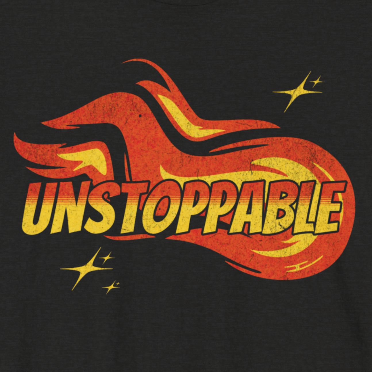 Distressed Unstoppable on Fire Graphic Tee