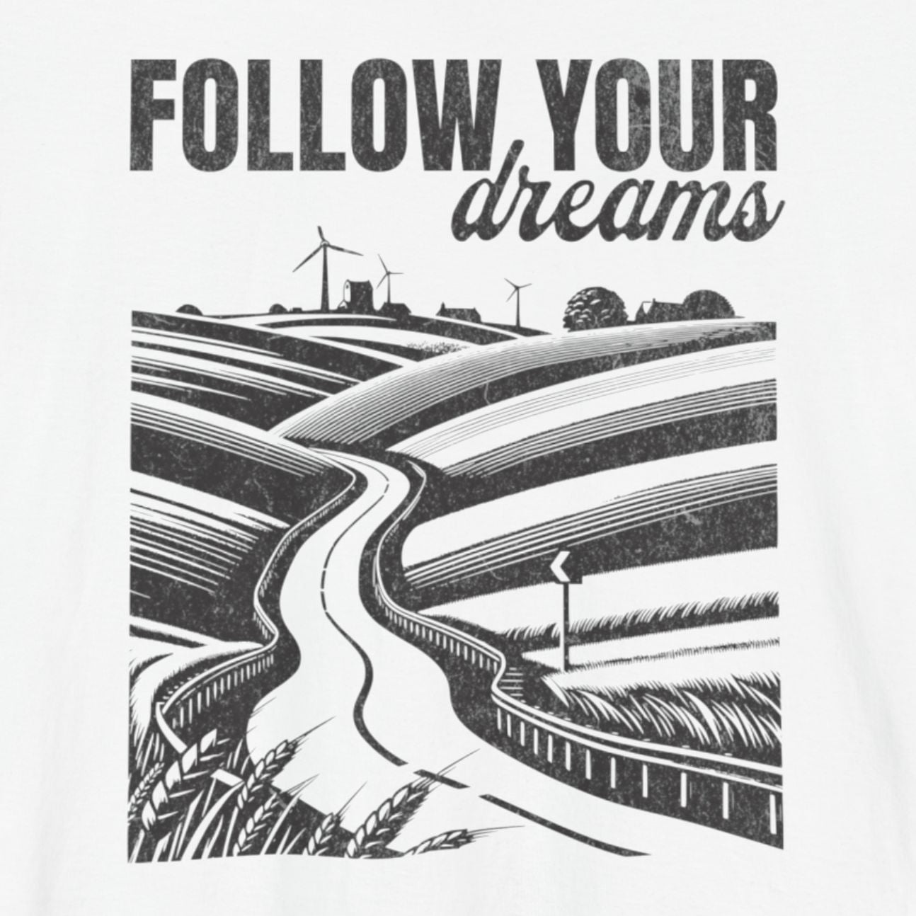 Follow Your Dreams Tee – Countryside Silhouette