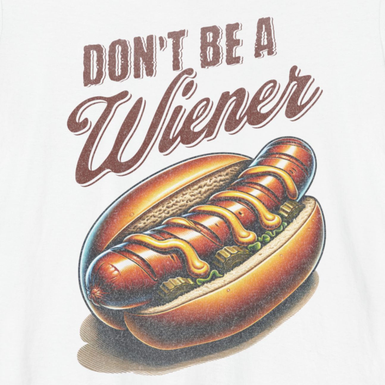 Don't Be a Wiener: Hot Dog Pun Tee